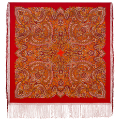 Павловопосадский платок Огненный танец 1963-5