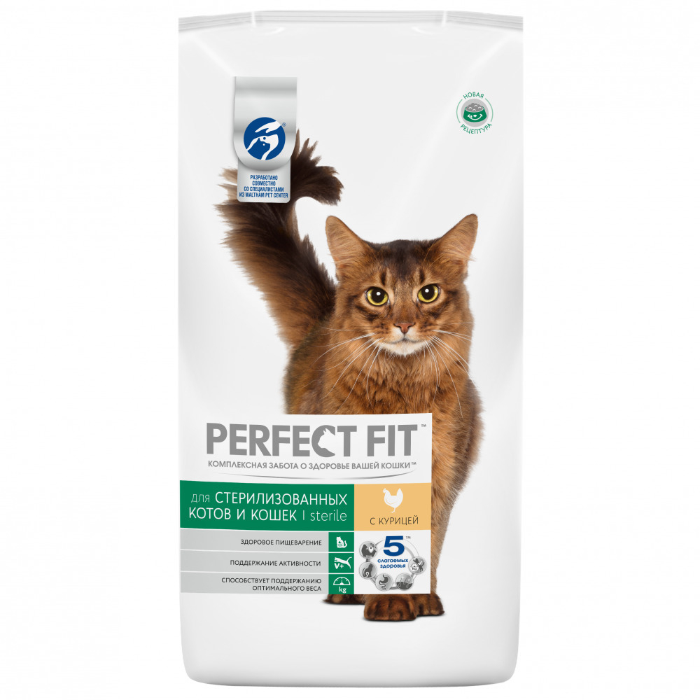 Perfect Fit Сухой корм для кошек стер курица 10 кг
