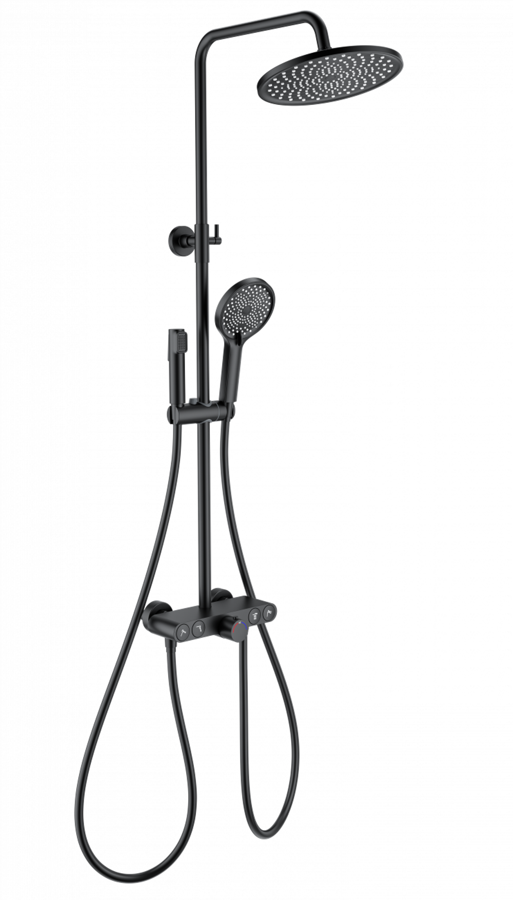 Душевая система с термостатом WONZON & WOGHAND MUSE Selesta, Черный матовый (WW-B4113-MB)