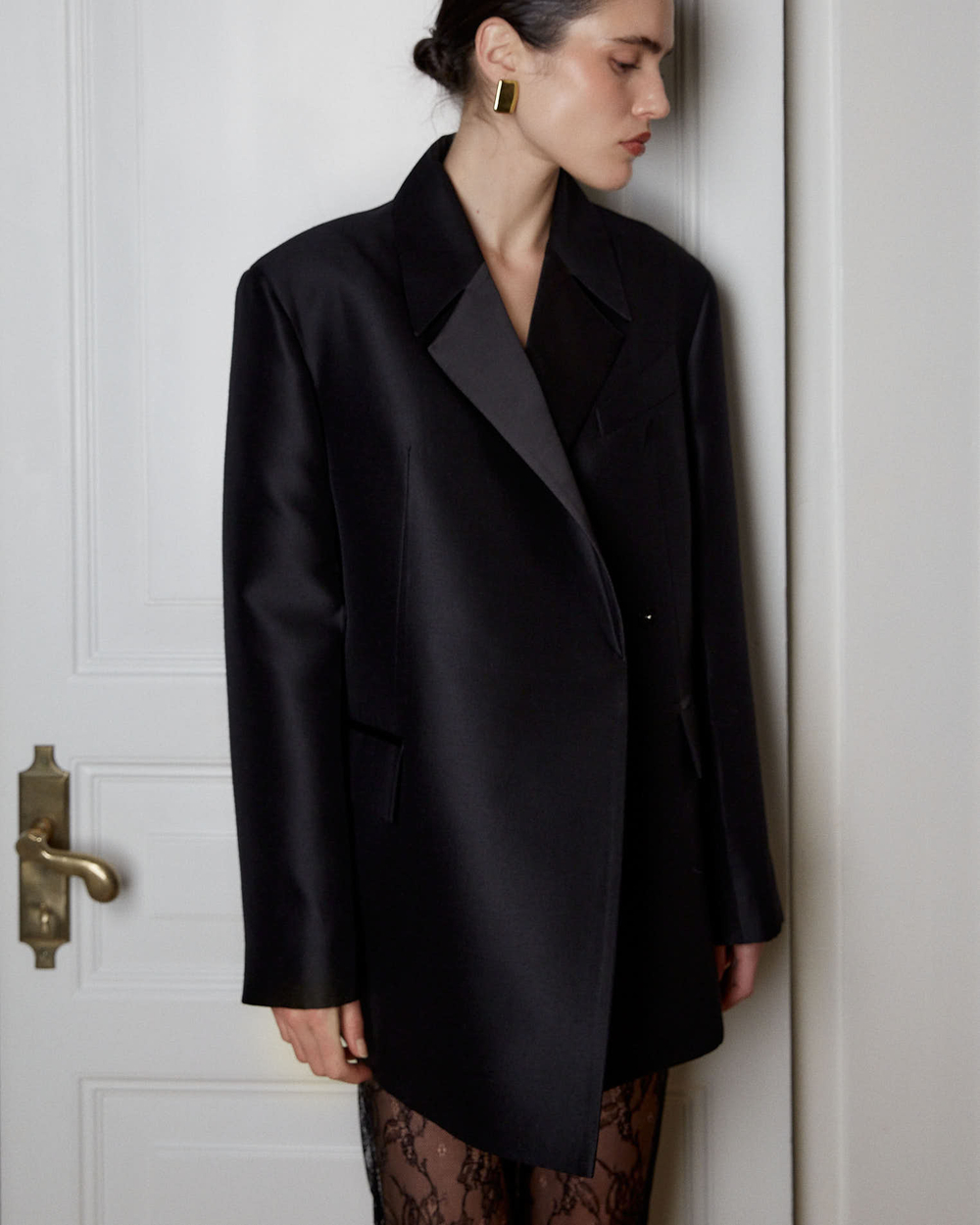 Жакет из шелка и шерсти Диор черный