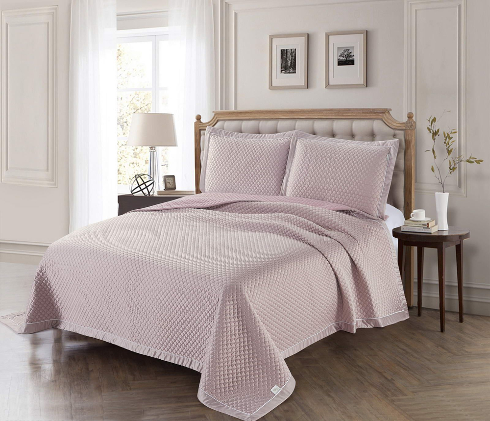 Покрывало 230x250 и 2 наволочки 50х70 Sofi De MarkO Молли сиреневое