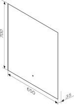 Зеркало с интерьерной Led подсветкой, 65 см AM.PM X-Joy M85MOX10651S Серебристый