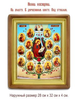 Древо Пресвятой Богородицы (Горний Иерусалим). Икона на холсте.