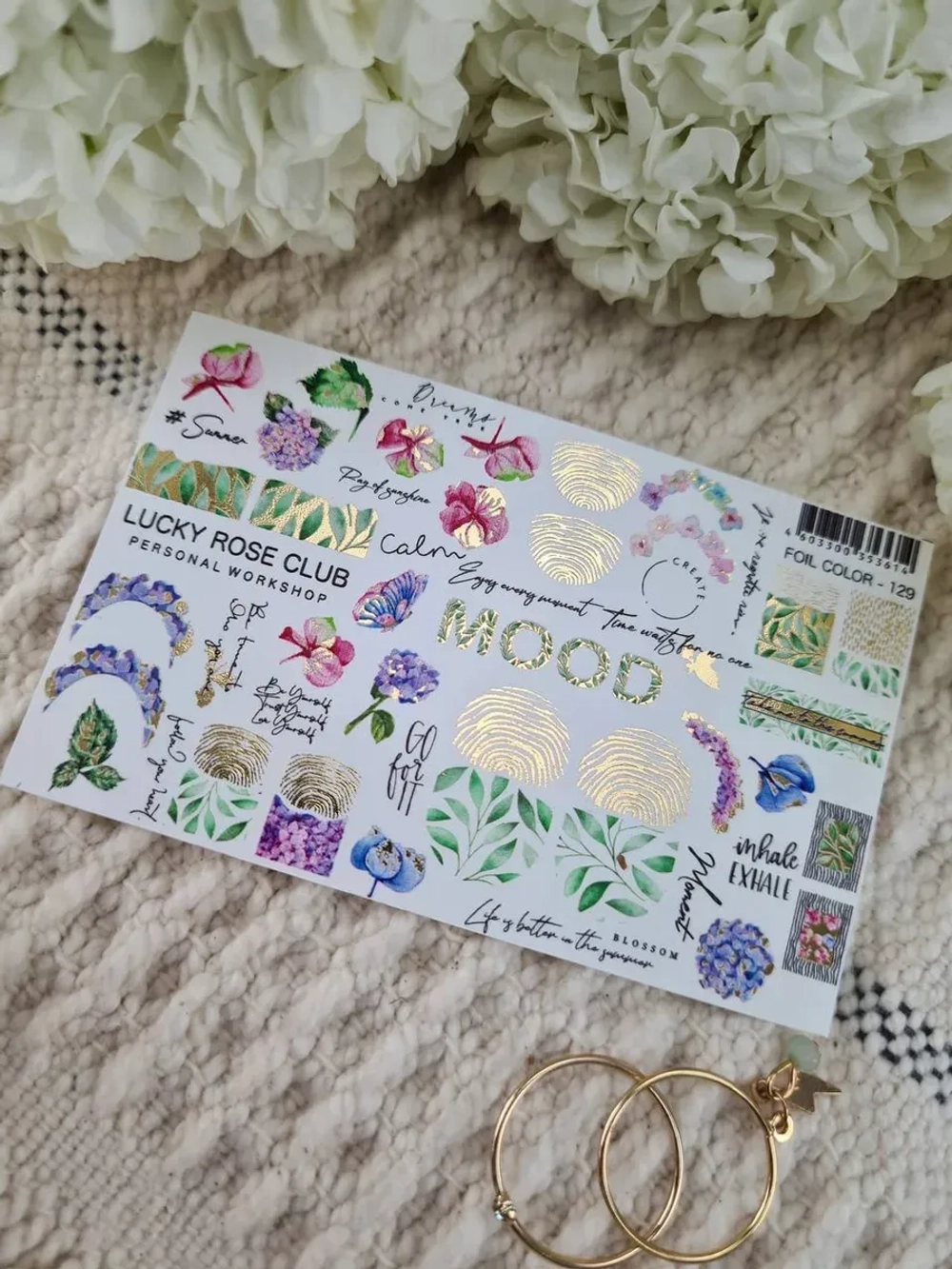 Набор слайдеры 2шт Lucky Rose. Foil 129, 130