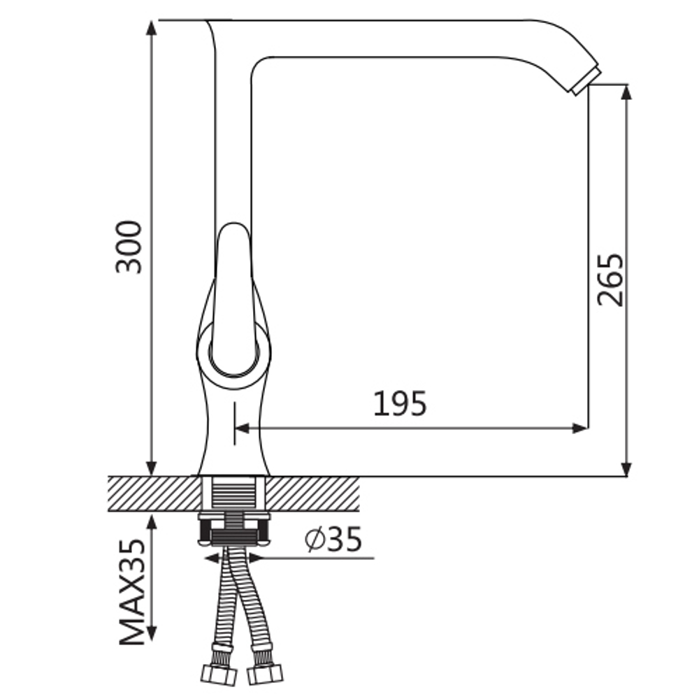 Смеситель для кухни Oute T27 T2713B