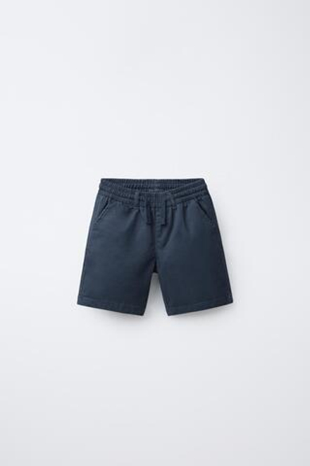 ZARA ШОРТЫ В СТИЛЕ ЧИНОС, СИНИЙ