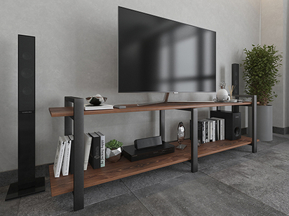 Как выбрать тумбу под телевизор в стиле лофт