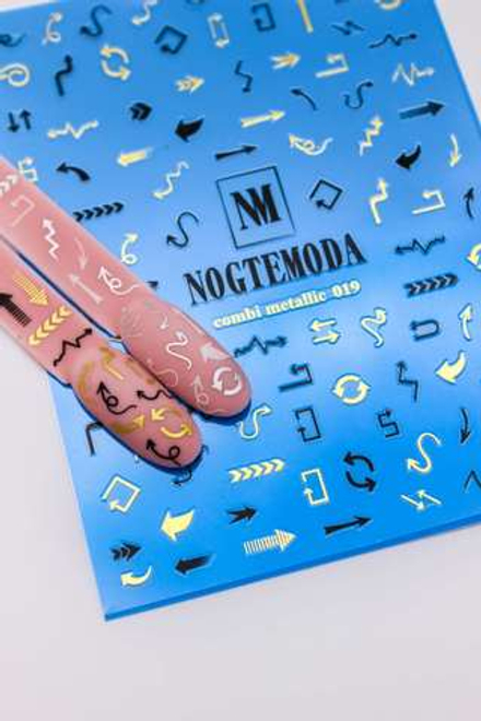 Наклейки NogteModa COMBI METALLIC 019