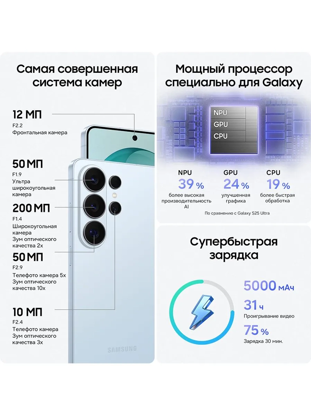 Смартфон Samsung Galaxy S26 Ultra SM-S948BLBBCAU