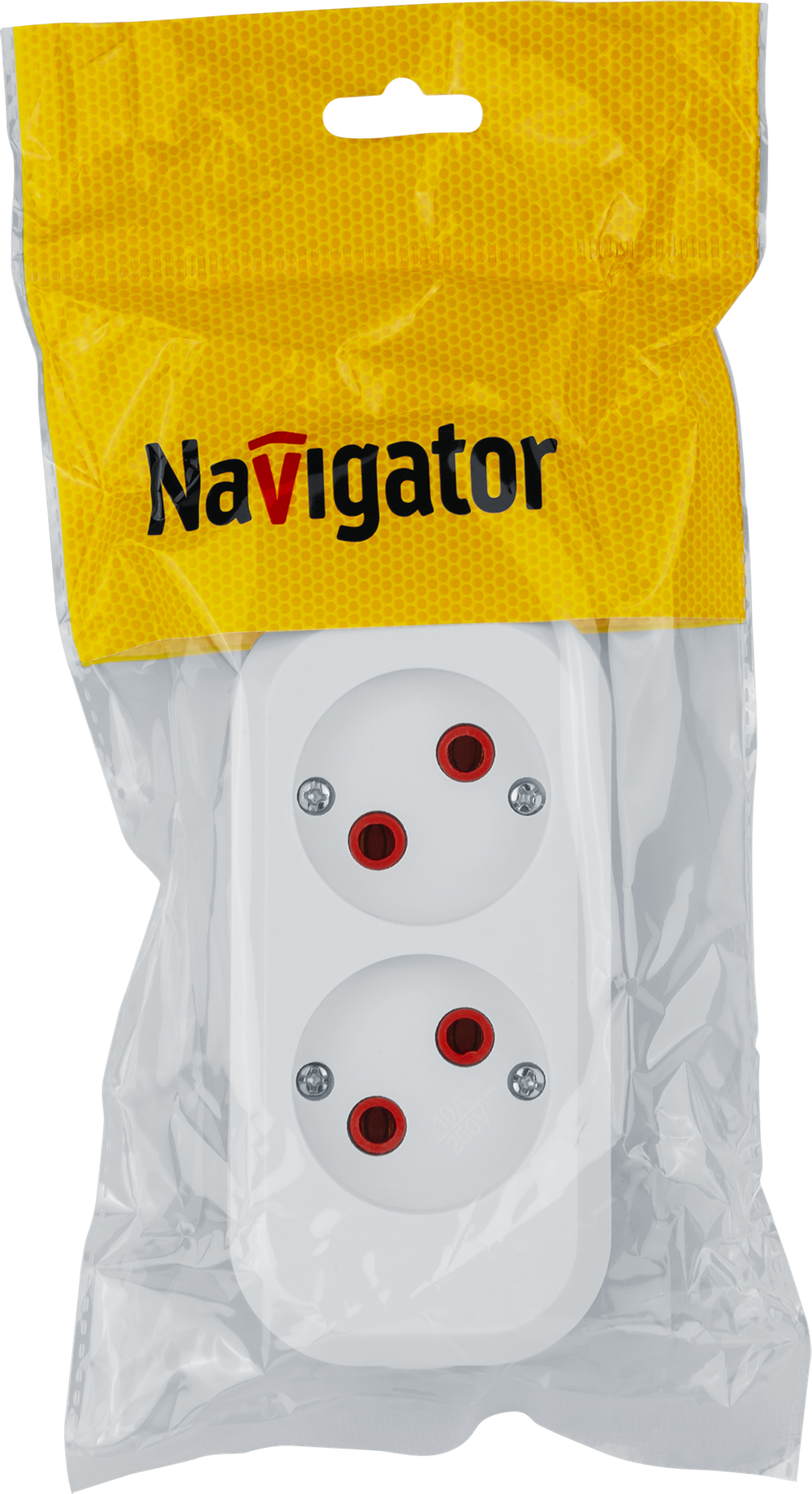 Колодка Navigator 61 583 NCA-BL01-02-X-WH 2гн б/з АБС пластик
