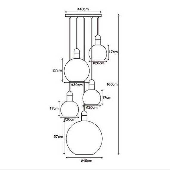 Подвесная люстра Lucide Julius 34438/05/65