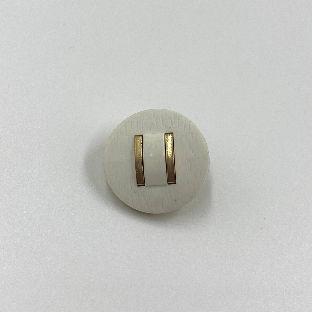 Пуговицы полоска белый с золотом