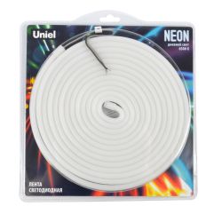 ULS-N03-2835-100LED-m-8mm-IP67-DC12V-11W-m-5M-6500K Светодиодная гибкая герметичная лента. NEON. Катушка 5м. в блистере. Дневной белый свет 6500K. ТМ Uniel