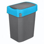 Контейнер для мусора с поворотной крышкой "smart bin" 25л (синий)
