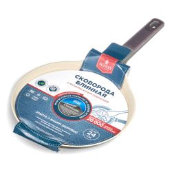 СКОВОРОДА БЛИННАЯ С АНТИПРИГАРНЫМ ПОКРЫТИЕМ PFLUON MARBLE, 24*4,3 СМ