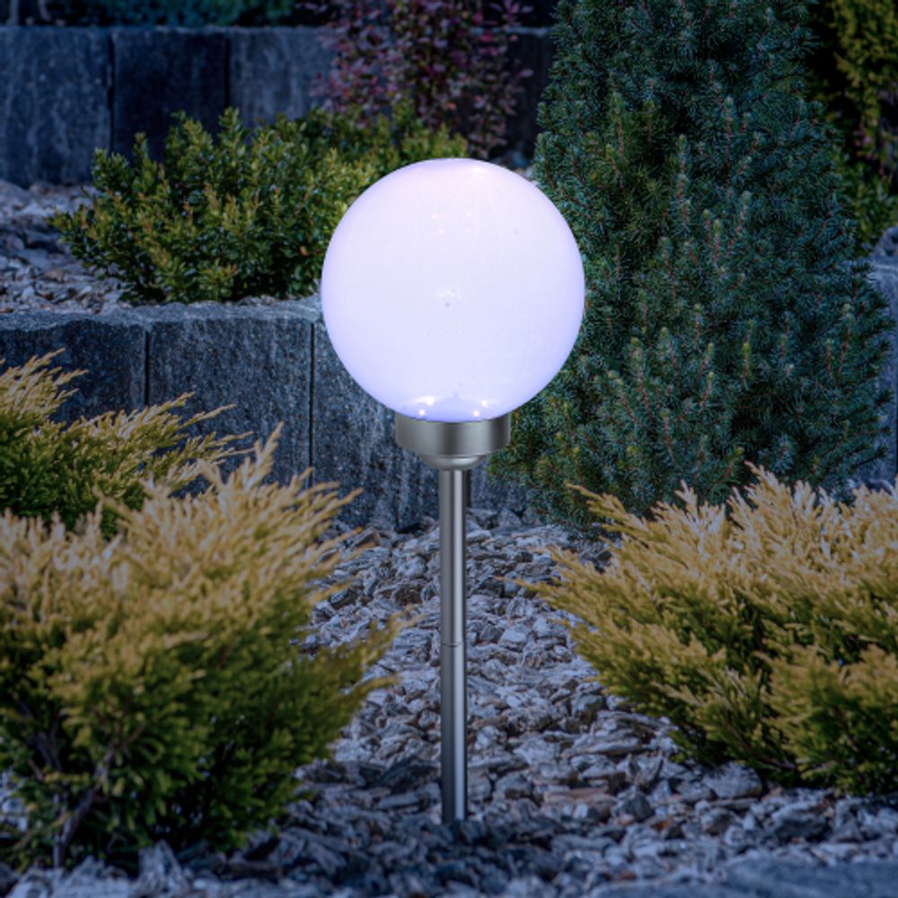 Светильник уличный ЭРА ERASF22-20 Шар на солнечных батареях садовый 15 см | Садовые декоративные светильники