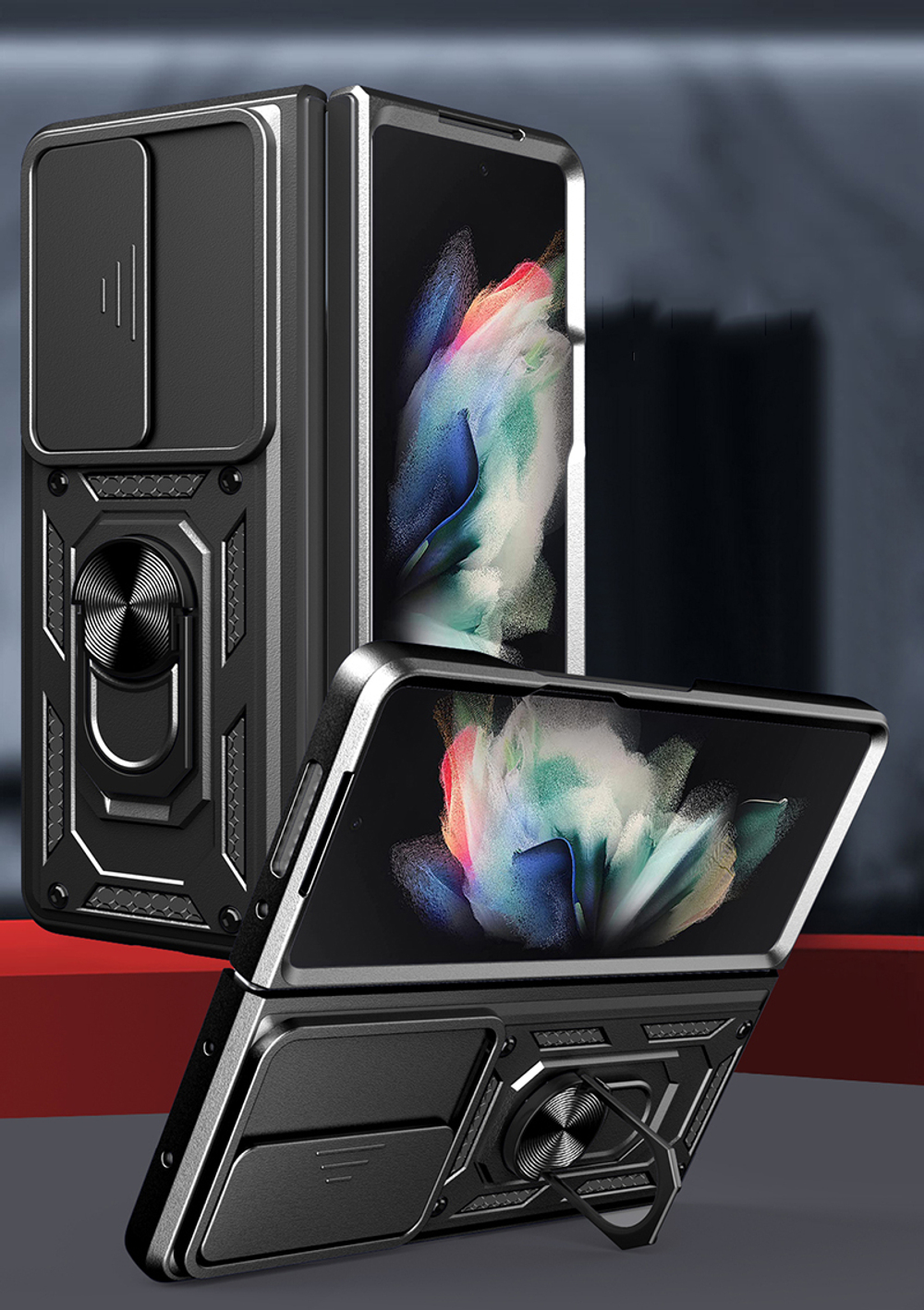 Чехол с кольцом Bumper Case для Samsung Galaxy Z Fold 3