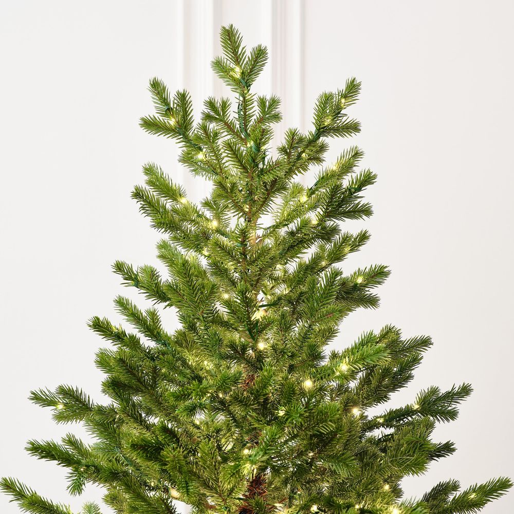 Елка с гирляндой встроенной 2в1 «Meribel» (Литая хвоя) 210 см / 2,1 м