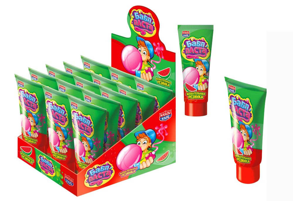 Жев. рез. "Bubble паста" со вк арбуза 12*20шт 22г