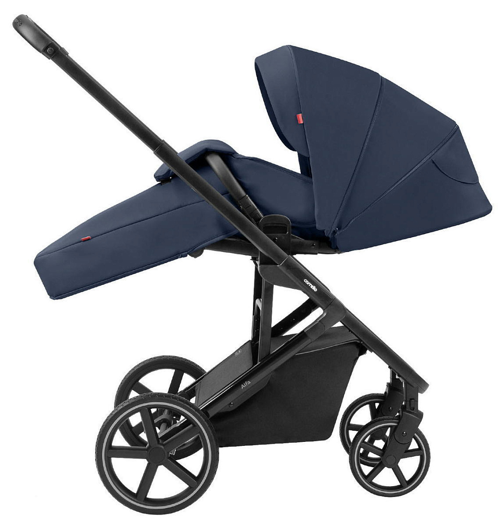 Коляска Carrello Alfa CRL-6522 2025 Ammonite AY329 Pro Absolute Black с базой Isofix 4 в 1 Denim Blue