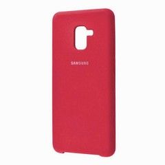 Силиконовый чехол Silicone Cover для Samsung Galaxy A5 2018 (Темно-красный)