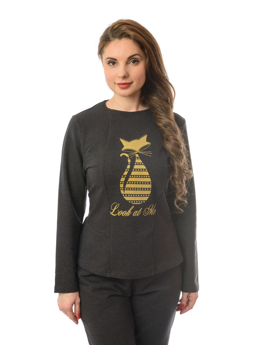 Костюм с брюками КБ-011П/черный