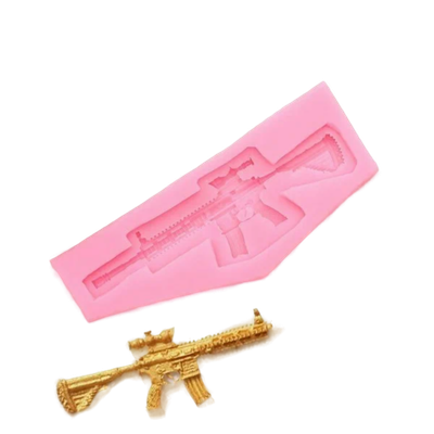 Молд силиконовый «Пистолет-пулемёт», 13,2×5,3 см, цвет МИКС