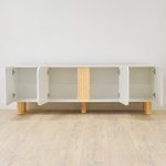 Тумба под телевизор Ола, 160 см, на деревянных ножках из сосны