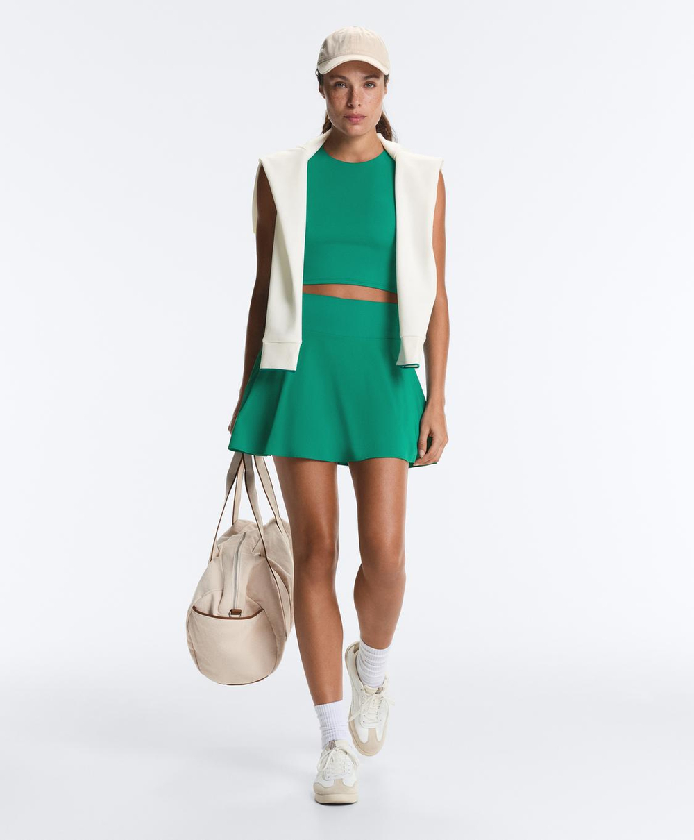 Oysho Компрессионная юбка Compressive, изумрудно-зеленый