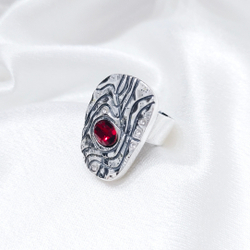 "Маота" кольцо в серебряном покрытии из коллекции "Сиам" от Jenavi