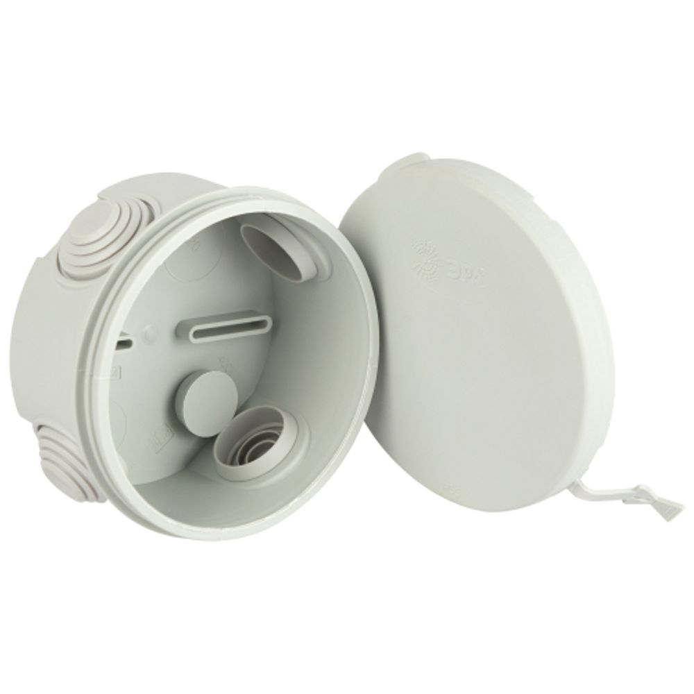 Распаячная коробка ЭРА KOR-85-40-4gv-MP серая 85х40мм с гермовводами 4 входа прямой монтаж IP55