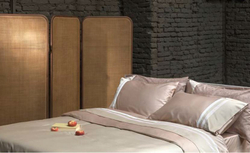 Постельное белье 2 спальное евро Fazzini Kubric 60 rosa/torrone розовое