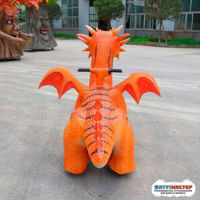 Парковый электромобиль «Дракончик» детский, 1 место, на батареях для проката