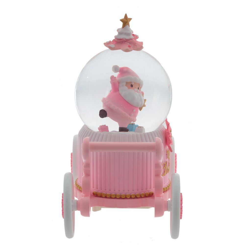 GAEM Фигурка декор "Дед Мороз" в стекл шаре (муз, подсвет, вьюга, движ, 3xAAA н/п), D10, L22 W11 H21 см