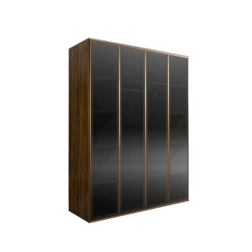 Шкаф 4-х дверный (стекло)