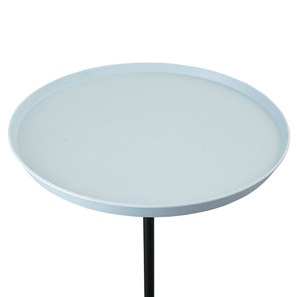 Столик кофейный sustainable collection, D38 см, серо-голубой/черный