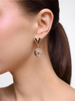 Серьги "HWB" с горным хрусталём Gold