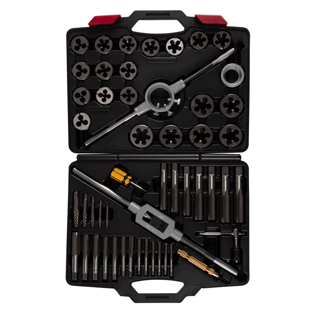 МАСТАК (351-00051CP) Набор метчиков и плашек SK-5 M6-M24, кейс, 51 предмет, в комплекте набор пассатижей