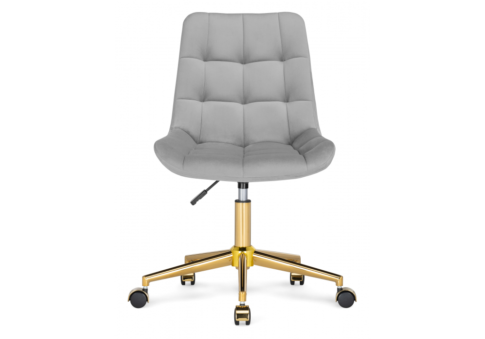 Офисное кресло Woodville Честер светло-серый, золото