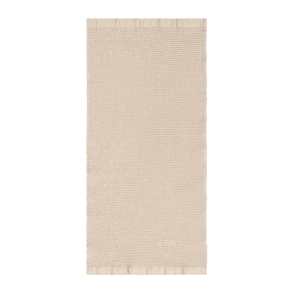 Полотенце для рук из умягченной вафли кремового цвета из коллекции essential, 50x90 см