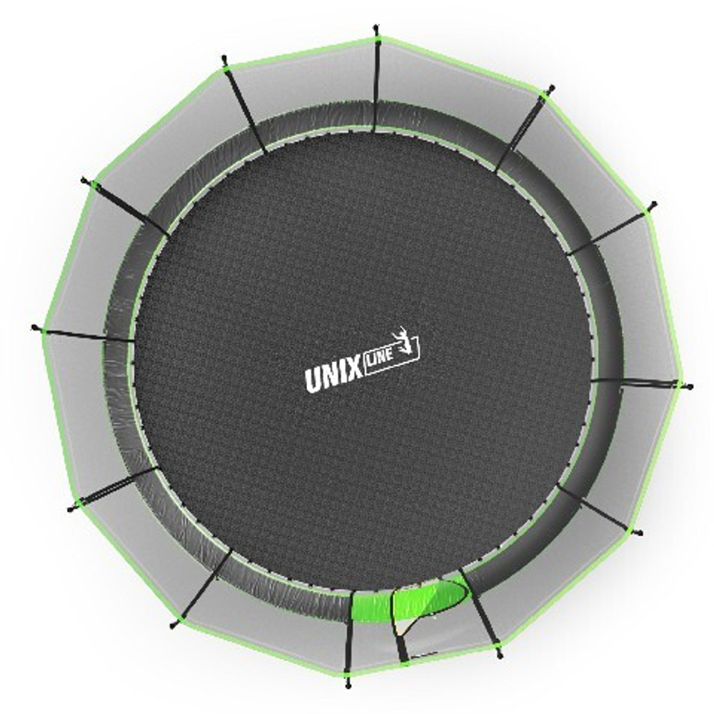 Батут unix line 16 ft ufo green