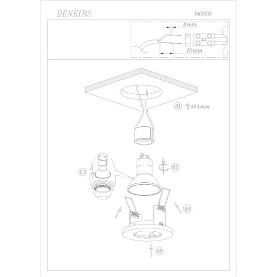 Встраиваемый светильник Denkirs Voens DK2030-WH