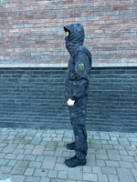 Костюм горка 6 флис осень-зима / чёрный питон