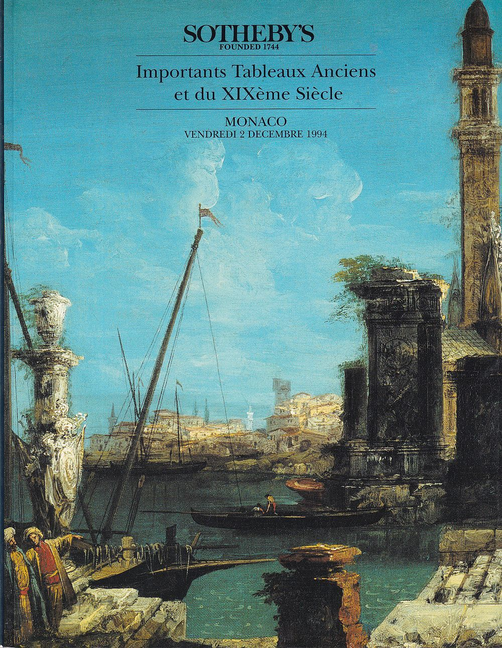 Каталог аукциона Sotheby's, Монако, Живопись старых мастеров XIX века от 2 декабря 1994 года