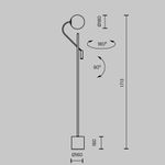 Напольный светильник (торшер) Maytoni MOD230FL-01B