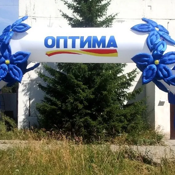 Надувная арка с цветами