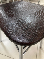 Стул Марсель каркас хром основание экокожа шоколад крокодил