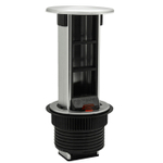 Настольный встраиваемый выдвижной розеточный блок Vertical 6 мод. (3 мод. 45х45), алюминий