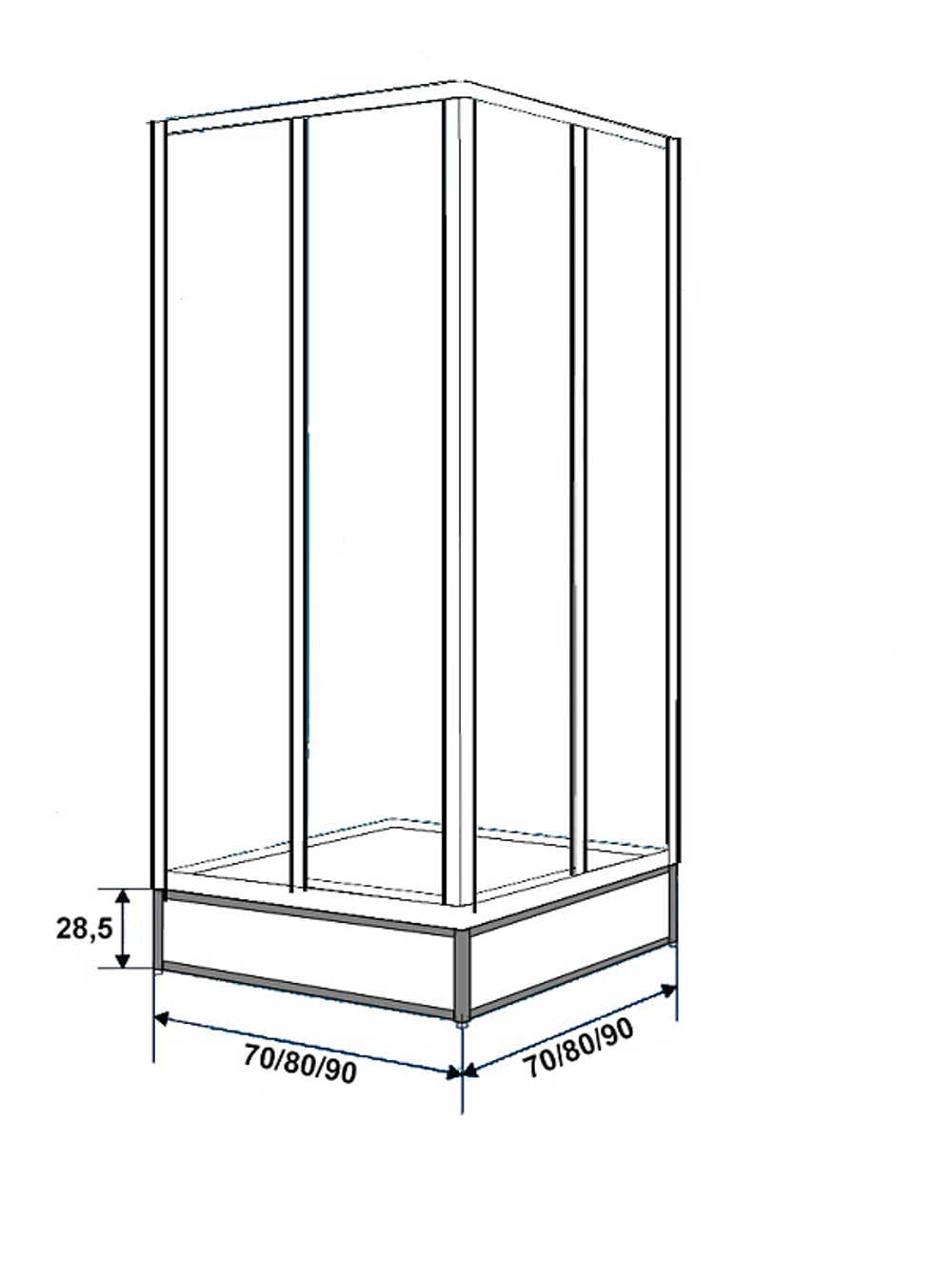 Подставка под поддон Метакам 900х900 (CS00025227)