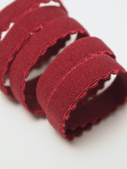 Резинка отделочная бордовая 1934 TPG ажурная ширина 10 мм с учетом фестона